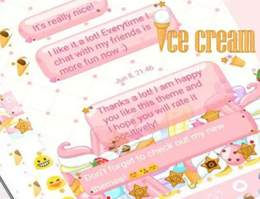 SMS Messages Ice Cream Theme android App screenshot 0