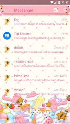 SMS Messages Ice Cream Theme android App screenshot 4