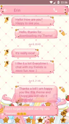 SMS Messages Ice Cream Theme android App screenshot 5