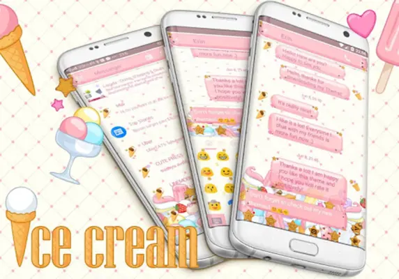 SMS Messages Ice Cream Theme android App screenshot 6